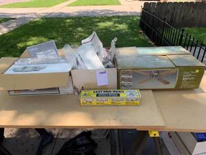 lot 2283 image: Lot of Ceiling Fans & Support Bracket