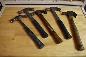 lot 2306 image: Tool Caddy with Hammers, includes a nice Estwing Hammer