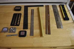 lot 2319 image: Lot of Rulers, Levels, Squares, & Tape Measures