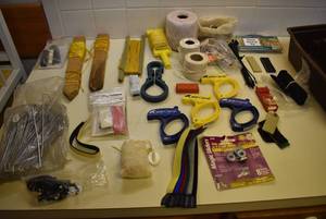 lot 2320 image: Lot of String, Tape, Fasteners, & Clamps
