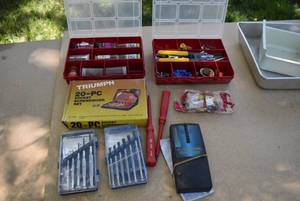 lot 2324 image: Lot of Fasteners, Screwdrivers, Wire Stripper, & Drill Bits