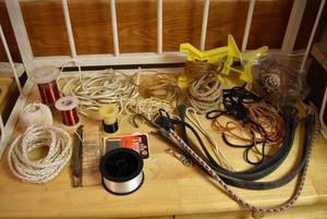 lot 2357 image: Lot of String Rope Wire Cable & Bungee Cords