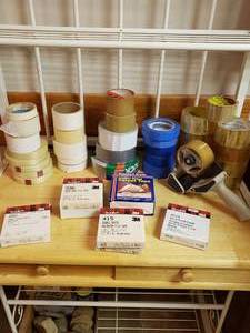 lot 2258 image: Lot of Tape and Assorted Adhesive