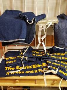 lot 2259 image: Lot of Tool, Gardening Aprons -Advertising for Ectrin Ear Tags
