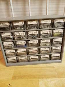 lot 2286 image: Parts Cabinet w. Drawers Organizer
