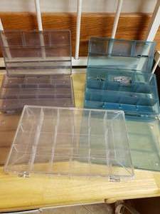 lot 2284 image: Lot of Plastic Parts Containers & Organizer Trays