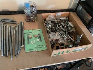 lot 2367 image: Lot of Bolts, 12 Spikes, Stakes, & Assorted Hardware