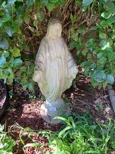 lot 2415 image: Virgin Mary Concrete Yard Sculpture