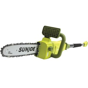 lot 2049 image: Sun Joe SWJ807E 10 in. 8 Amp Convertible Electric Telescoping Pole Chain Saw