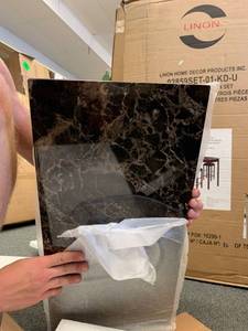 lot 2057 image: Faux Marble Side Table
