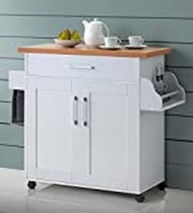 lot 2070 image: Hodedah Kitchen Island, White