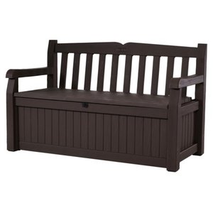 lot 2103 image: Keter Eden Garden Storage Bench - Brown