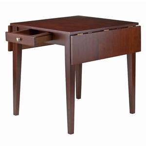 lot 2106 image: Winsome Wood Hamilton Double Drop Leaf Dining Table, Walnut