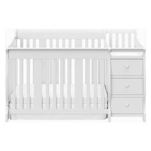 lot 2110 image: Storkcraft Portofino 4-in-1 Convertible Crib and Changer - White