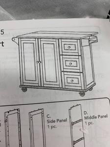 lot 2125 image: Home styles kitchen cart