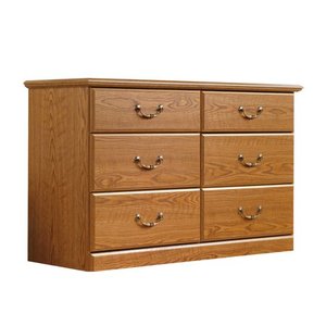 lot 2168 image: Sauder Orchard Hills Dresser, Carolina Oak Finish
