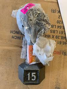 lot 2205 image: Cap 15 pound dumbbells