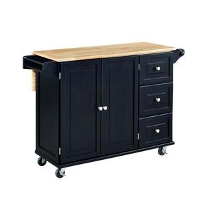 lot 2086 image: Black Homestyle Kitchen Cart