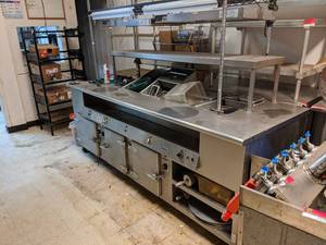 lot 7329 image: Duke ThurmaDuke DCKA85 Steam Table With Two APW Wyott Overhead Warmers