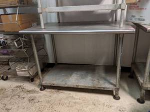 lot 7332 image: Stainless Steel Prep Table