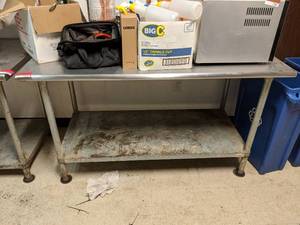 lot 7333 image: Stainless Steel Prep Table