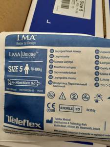 lot 3663 image: box teleflex single use size 5