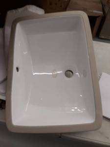 lot 3741 image: Fairmont designs- rectangular- ceramic undermount sink