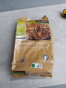 lot 3749 image: Integrity Natural Cat Litter Cobbled Paper 6lb