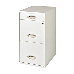 lot 3757 image: Hirsh 3-drawer Steel File Cabinet - 14 X 18 X 27.3 - Steel