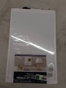 lot 3771 image: Quartet Magnetic Dry Erase Board, Plastic Frame, 11 x 17 Inches, White (MHOW1117)