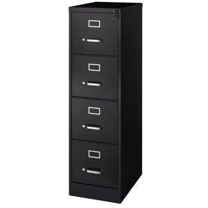 lot 3810 image: Realspace�� 22D Vertical 4-Drawer File Cabinet, Metal, Black
