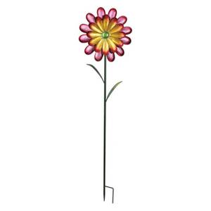 lot 3850 image: 58 Tall Metal Pink Satin Flower Stake - Pink - Sunset Vista Design