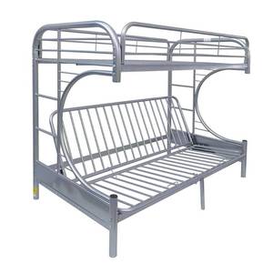 lot 4360 image: ACME Eclipse Bunk Bed (Twin XLFuton), Silver Metal