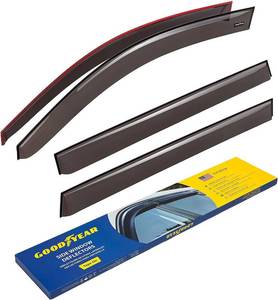 lot 72750 image: Goodyear Side Window Deflectors for Chevrolet (Chevy) Tahoe 2015-2020, Tape-on Rain Guards, Window Visors, 4 Pieces - GY003152