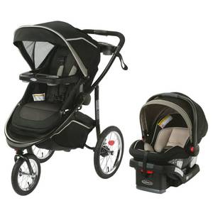 lot 72766 image: Graco Modes Jogger 2.0 Travel System  Includes Jogging Stroller and SnugRide SnugLock 35 LX Infant Car Seat, Haven