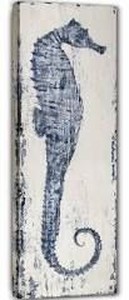lot 72786 image: Yihui Arts - Wall Art Paintings Seahorse Blue Art Pictures Prints On Canvas Decoration Home and Office - One Panel Ready to Hang (12Wx36L)