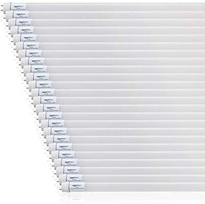 lot 73767 image: AmazonBasics Commercial Grade LED Tube Light, 4000K, 14W T8 Compatible, Plug and Play, Cool White, 4-Foot, 24-Pack