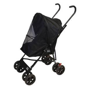 lot 73770 image: Pet Gear Travel Lite Pet Stroller for Cats and Dogs up to 15-pounds, Black
