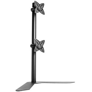 lot 73781 image: VIVO Dual Freestanding LCD Monitor Desk Stand  Holds 2 Vertically Stacked Screens up to 27 inches (STAND-V002H)