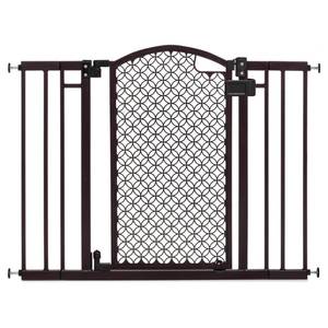 lot 73797 image: Summer Modern Home Decorative Walk-Thru Baby Gate, Metal with Bronze Finish, Decorative Arched Doorway �� 30�� Tall, Fits Openings up to 28�� to 42�� Wide, Baby and Pet Gate for Doorways and Stairways