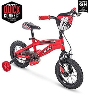 lot 73809 image: Huffy Kid Bike Moto X, Fast Assembly Quick Connect, 12, Gloss Red