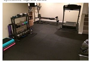 lot 74551 image: Balancefrom Puzzle Exercise Mat With Eva Foam Black 12 Thick, 48 Square Feet