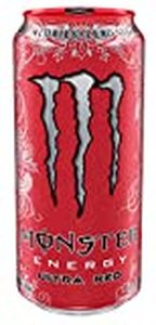 lot 74554 image: Monster Energy Drink, Ultra Red, 16 Fluid Ounce (Pack of 24)