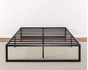 lot 74564 image: Zinus Abel 14 Metal Platform King Bed Frame W Steel Slat Support Foundation