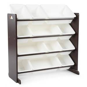 lot 74576 image: Tot Tutors Kids Toy Storage Organizer with 12 Plastic Bins, Multiple Colors