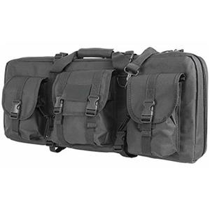 lot 78371 image: VISM by NcStar Deluxe Pistol and Subgun Gun Case with 3 Accessory Pockets, Urban Gray, 28 L x 13 H