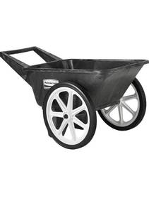 lot 78376 image: Rubbermaid Commercial Big Wheel Cart, 200 Pound Capacity, Black, FG565461BLA