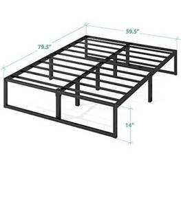 lot 78377 image: Zinus Lorelei 14 Inch Platforma Bed Frame  Mattress Foundation  No Box Spri...