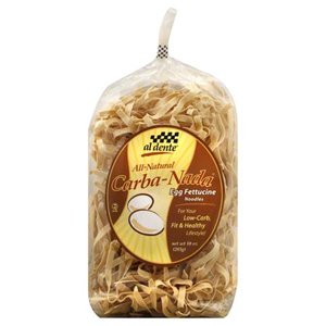 lot 78395 image: Al Dente Carba-Nada Egg Fettuccine, 10-Ounce Bags (Pack of 6)