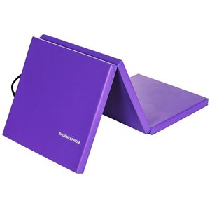 lot 78420 image: BalanceFrom 2 Thick Tri-Fold Folding Exercise Mat with Carrying Handles for MMA, Gymnastics and Home Gym Protective Flooring